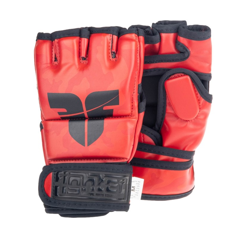 MMA Handschuhe Fighter Competition - rot/camo - S