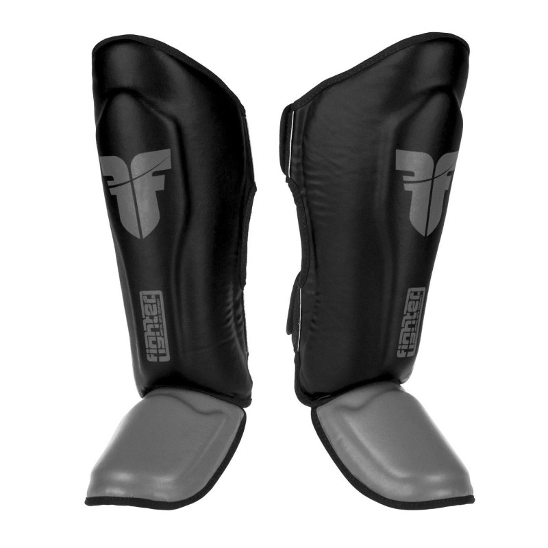 Fighter Schienbeinschoner Thai Classic - schwarz/grau - XS
