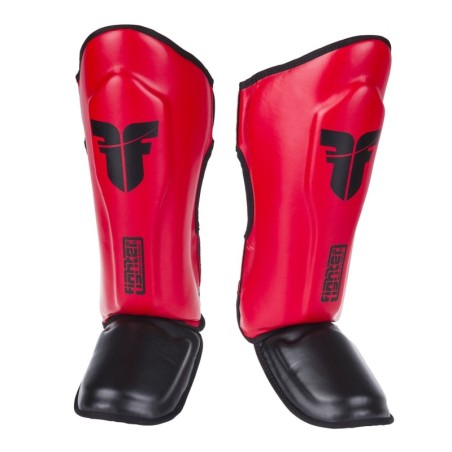 Fighter Schienbeinschoner Thai Classic - rot/schwarz - XS