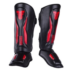 Fighter Schienbeinschoner Thai Ergo - schwarz/rot - XS