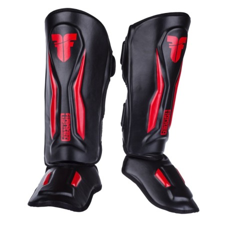Fighter Schienbeinschoner Thai Ergo - schwarz/rot - XS