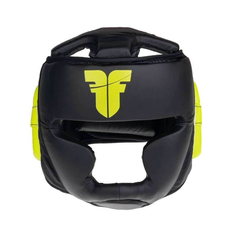 Kopfschutz Fighter Sparring - schwarz/neongelb - S/M