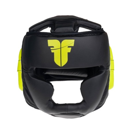 Kopfschutz Fighter Sparring - schwarz/neongelb - S/M