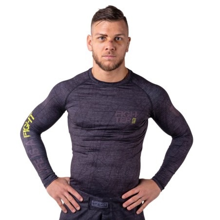Rashguard Fighter - Life is a Fight - grau - XS