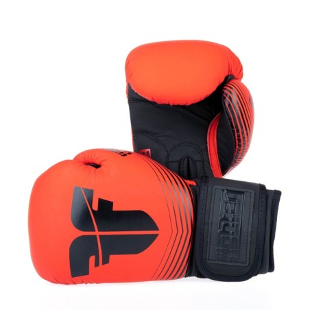 Fighter Boxing Gloves SPLIT Stripes - red/black - 8