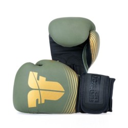 Fighter Boxing Gloves SPLIT Stripes - khaki/gold - 8