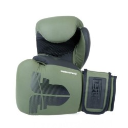Fighter Boxing Gloves Secure Fit - khaki/black - 8