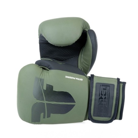 Fighter Boxing Gloves Secure Fit - khaki/black - 8