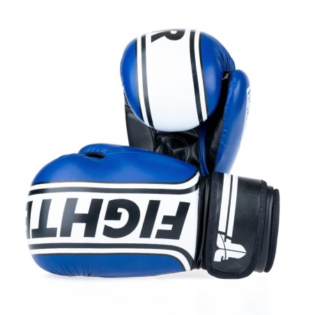 Fighter Boxing Gloves Basic Stripe - blue - 6