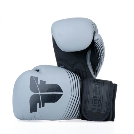 Fighter Boxing Gloves SPLIT Stripes - gray/black - 8