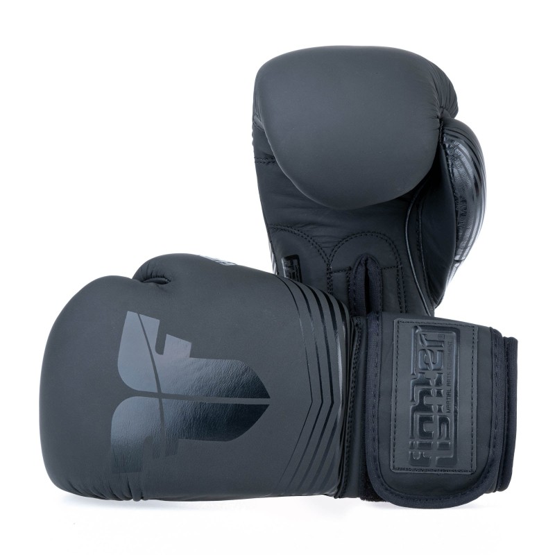 Fighter Boxing Gloves SPLIT Stripes - black - 8