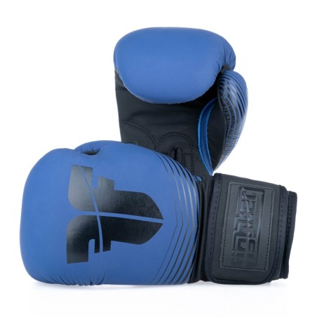 Fighter Boxing Gloves SPLIT Stripes - blue/black - 8