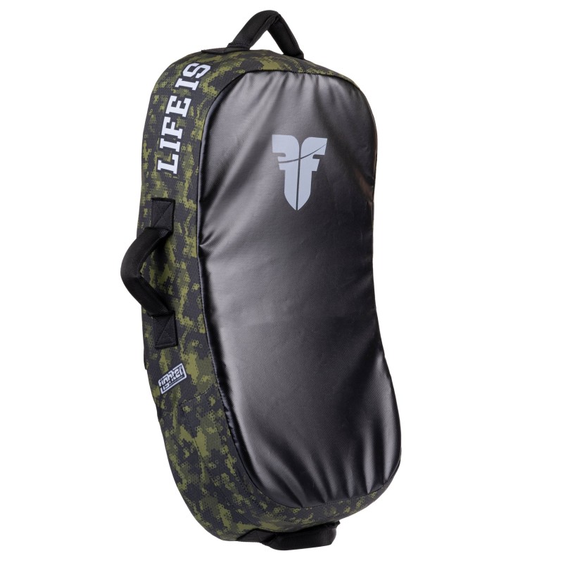 Fighter Kicking Shield - MULTI GRIP - Life is a Fight - Green Camo