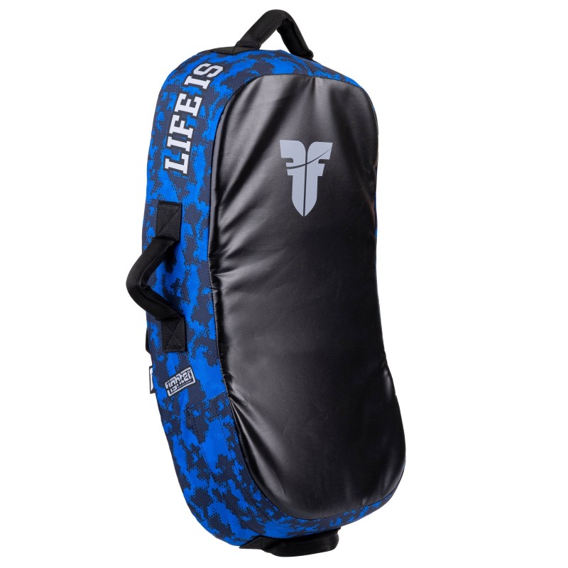 Fighter Kicking Shield - MULTI GRIP - Life is a Fight - Blue Camo
