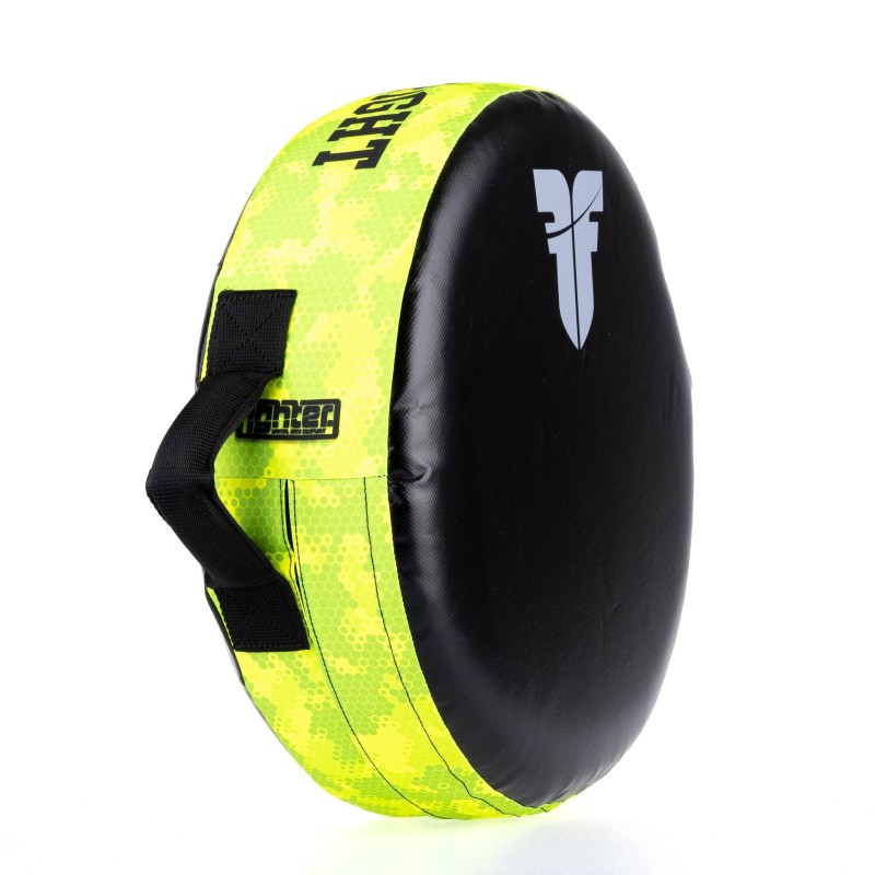 Fighter Round Shield - Life Is A Fight - neon camo
