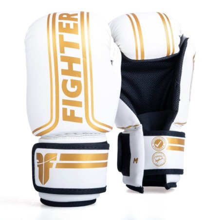Fighter Open Gloves Stripe - SGP Edition - white/gold - XS