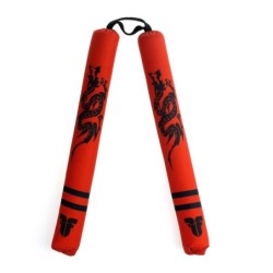 Fighter Soft Nunchaku - Dragon - red - Red