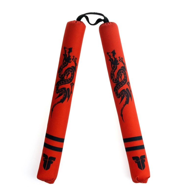 Fighter Soft Nunchaku - Dragon - red - Red