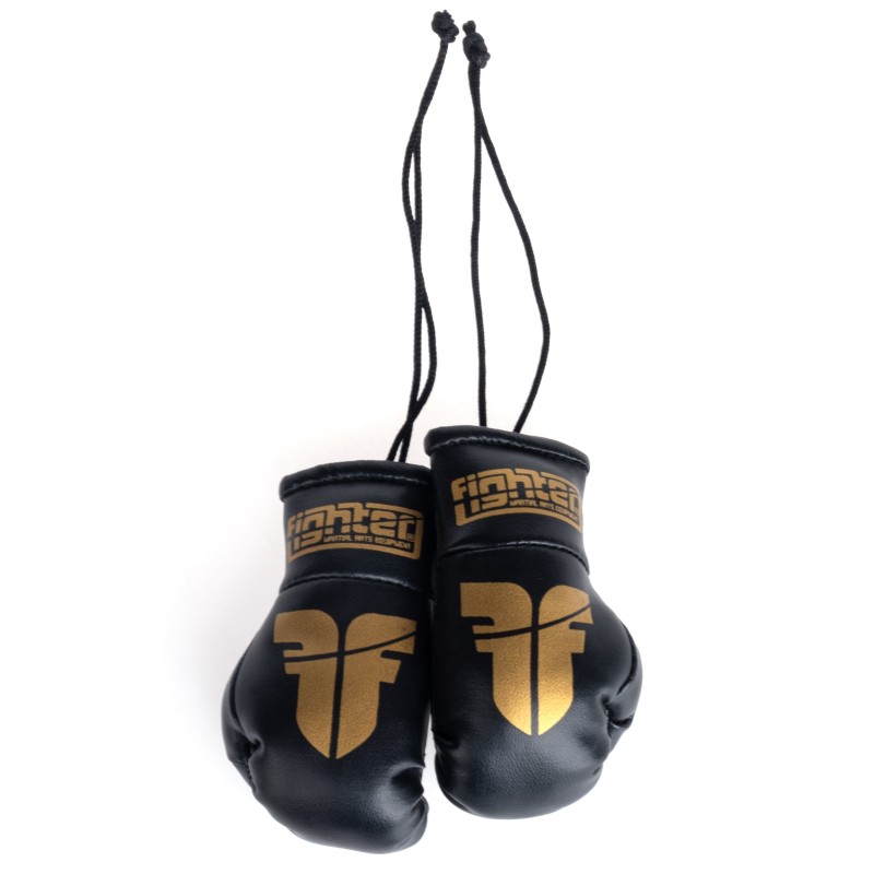 Fighter Mini Boxing Gloves - black/gold - Black