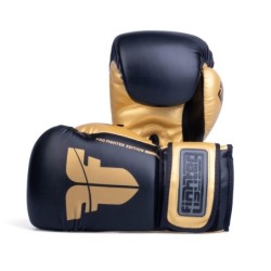 Fighter Boxing Gloves Training PU - black/gold