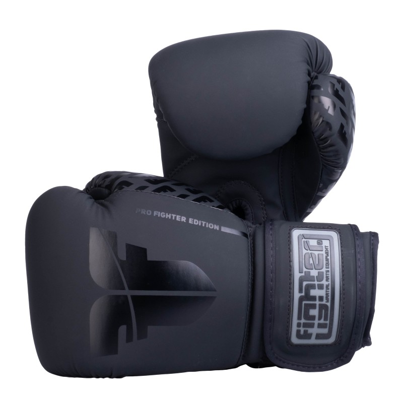 Fighter Boxing Gloves Pro PU - black