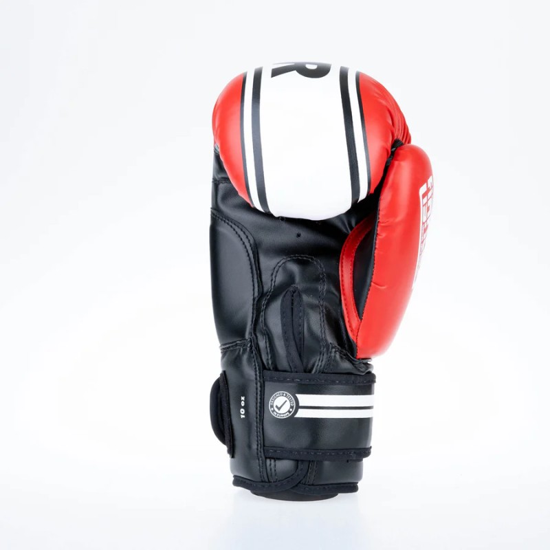Gants de boxe Fighter Basic Stripe - jaune fluo/noir