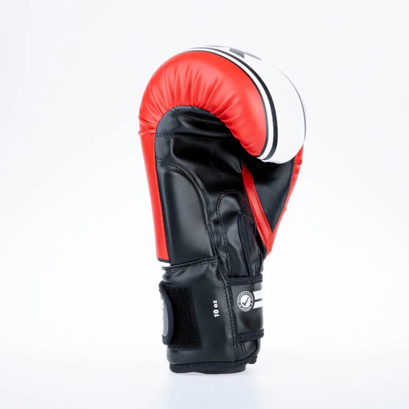 Gants de boxe Fighter Basic Stripe - jaune fluo/noir