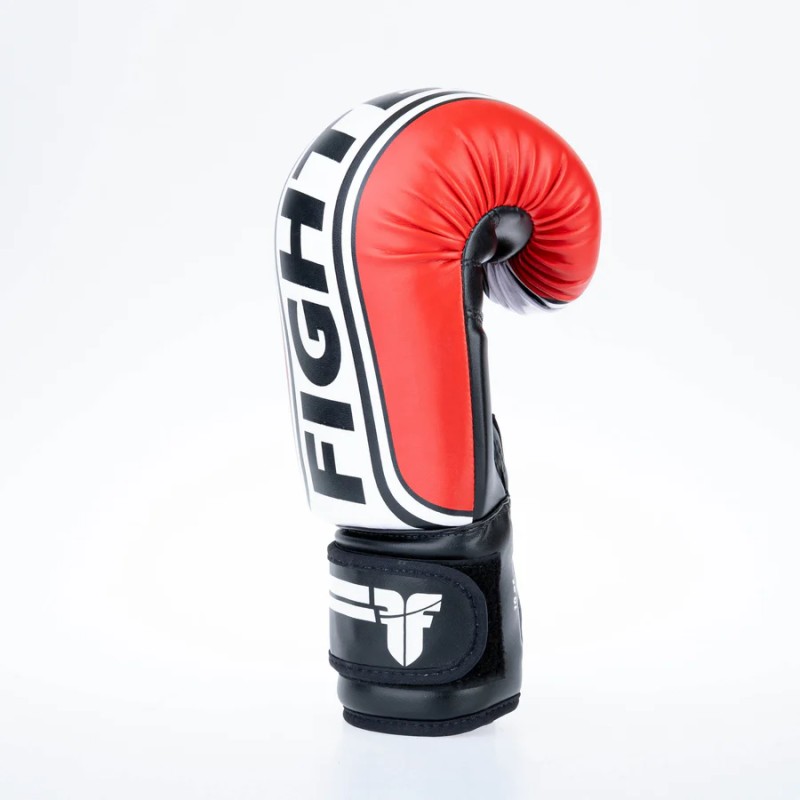 Gants de boxe Fighter Basic Stripe - jaune fluo/noir