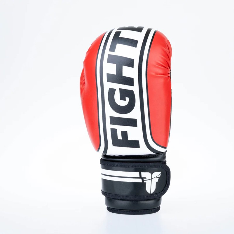 Gants de boxe Fighter Basic Stripe - jaune fluo/noir