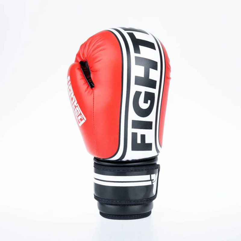 Gants de boxe Fighter Basic Stripe - jaune fluo/noir