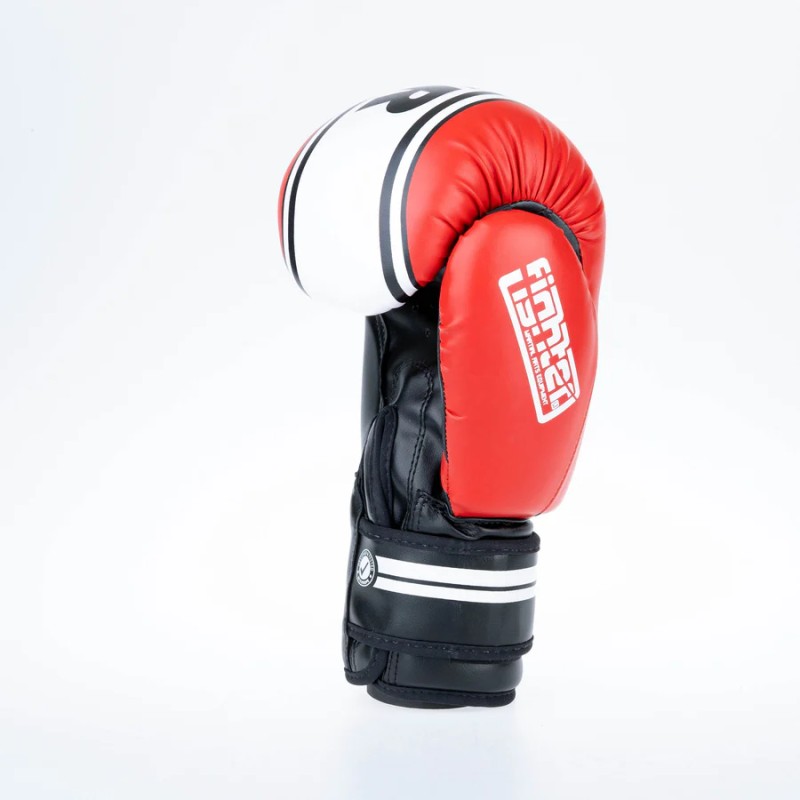 Gants de boxe Fighter Basic Stripe - jaune fluo/noir