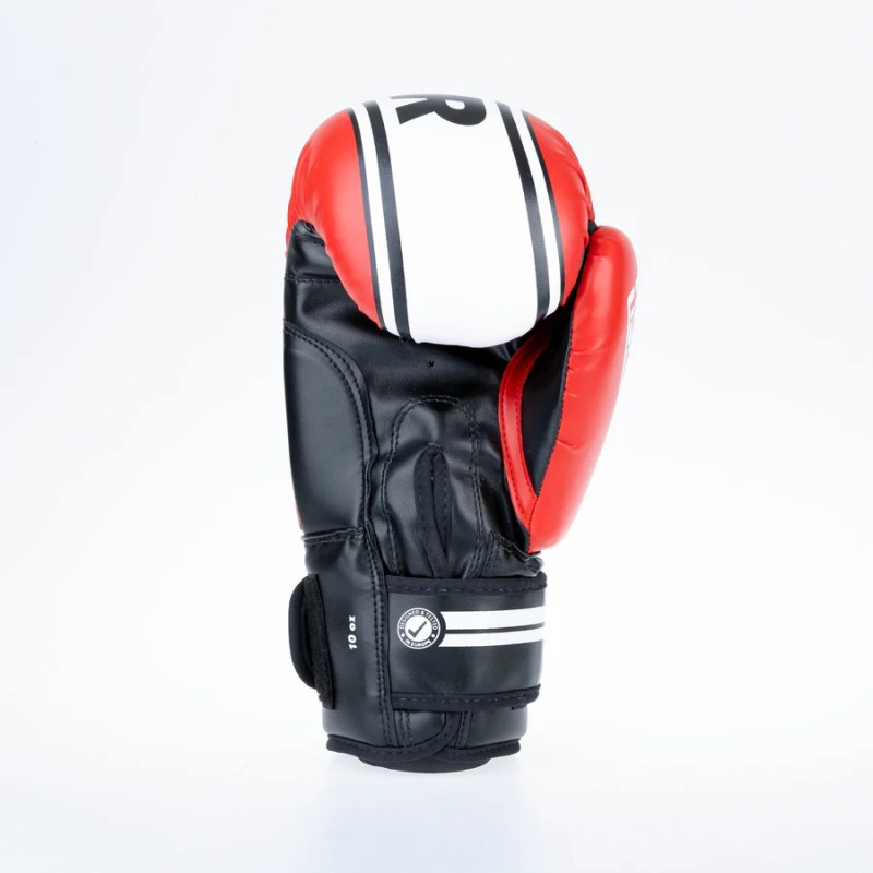 Gants de boxe Fighter Basic Stripe - jaune fluo/noir