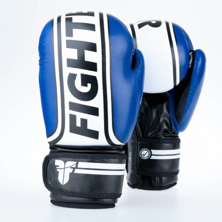 Gants de boxe Fighter Basic Stripe - jaune fluo/noir