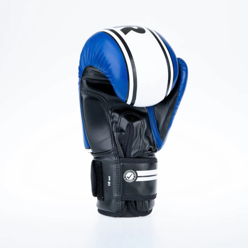 Gants de boxe Fighter Basic Stripe - jaune fluo/noir