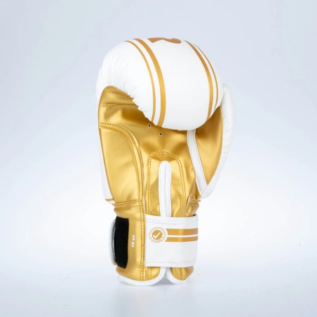 Gants de boxe Fighter Basic Stripe - jaune fluo/noir