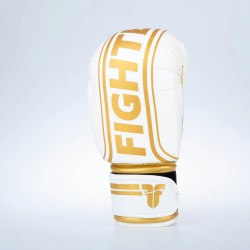 Gants de boxe Fighter Basic Stripe - jaune fluo/noir
