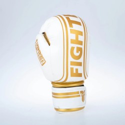 Gants de boxe Fighter Basic Stripe - jaune fluo/noir