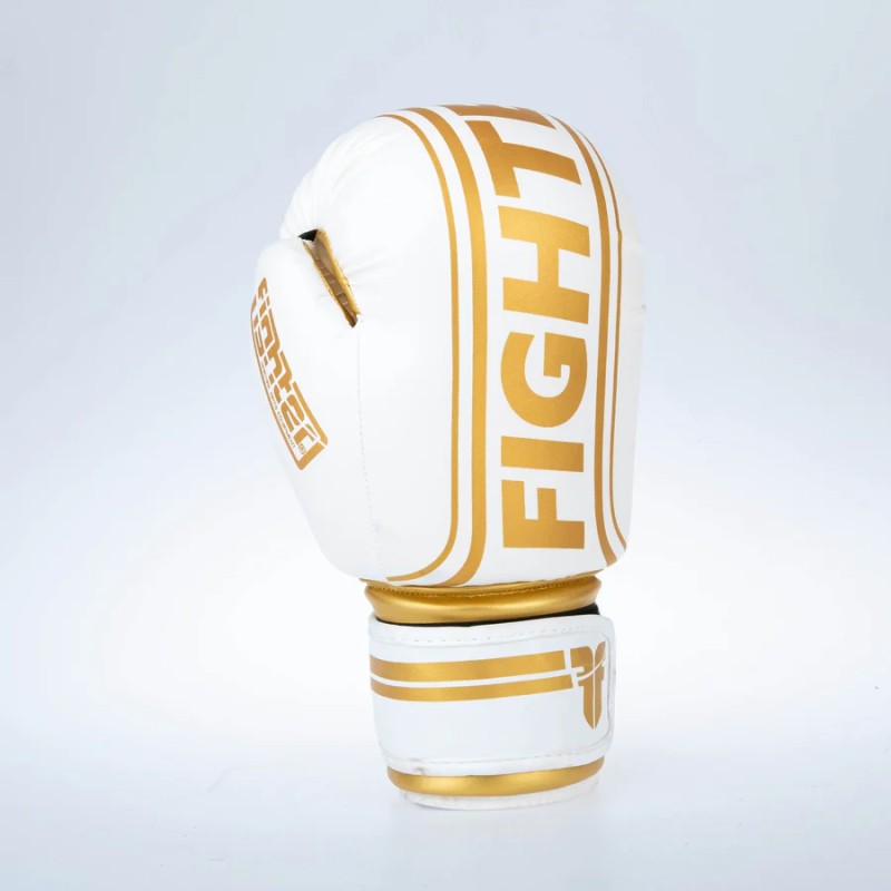 Gants de boxe Fighter Basic Stripe - jaune fluo/noir