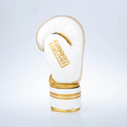 Gants de boxe Fighter Basic Stripe - jaune fluo/noir
