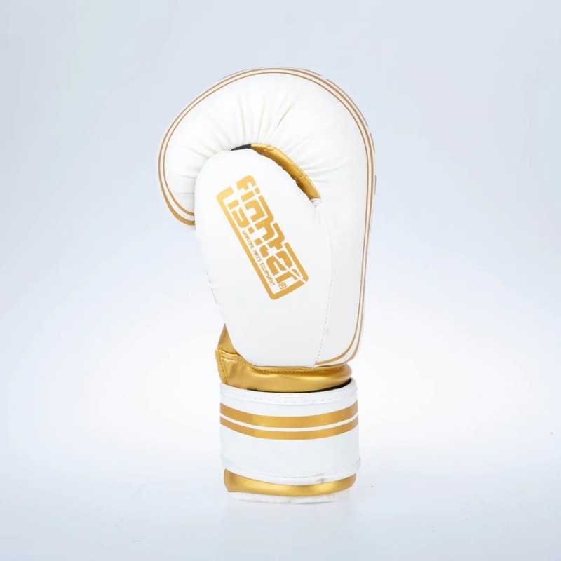 Gants de boxe Fighter Basic Stripe - jaune fluo/noir