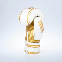 Gants de boxe Fighter Basic Stripe - jaune fluo/noir