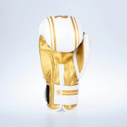 Gants de boxe Fighter Basic Stripe - jaune fluo/noir