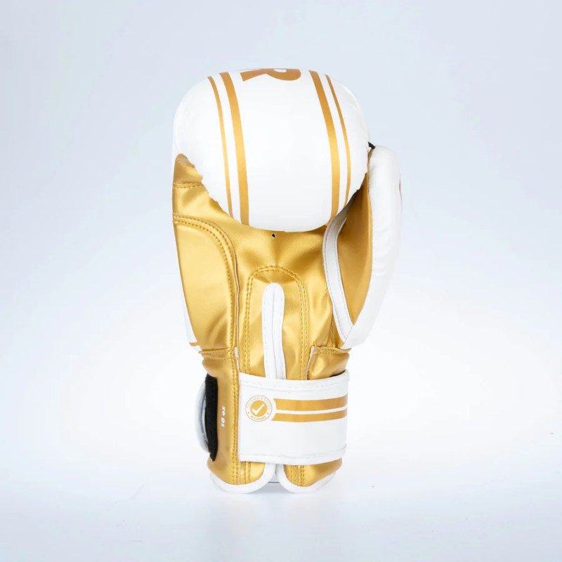 Gants de boxe Fighter Basic Stripe - jaune fluo/noir