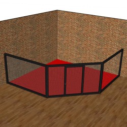 Panneau de cage MMA avec rembourrage côté gauche