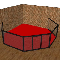 Panneau de cage MMA avec rembourrage latéral gauche et droit
