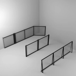 Panneau de cage MMA avec porte et rembourrage gauche et droit