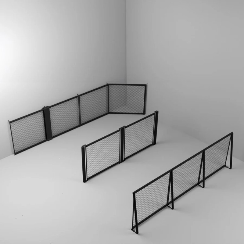 Panneau de cage MMA avec porte et rembourrage gauche et droit
