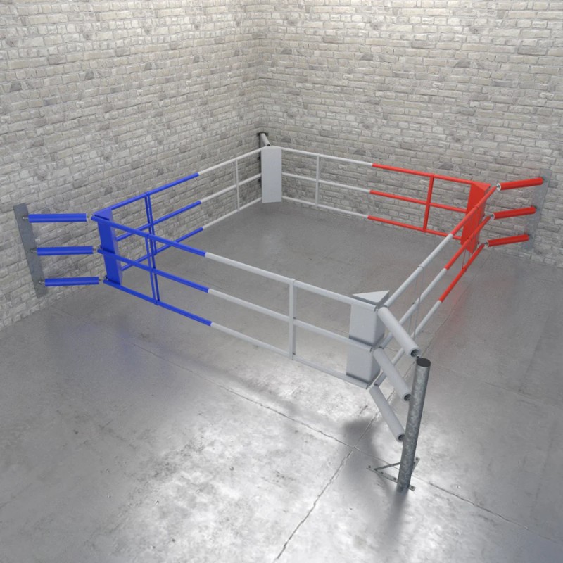 Ring de boxe au sol Fighter Wall avec 3 cordes
