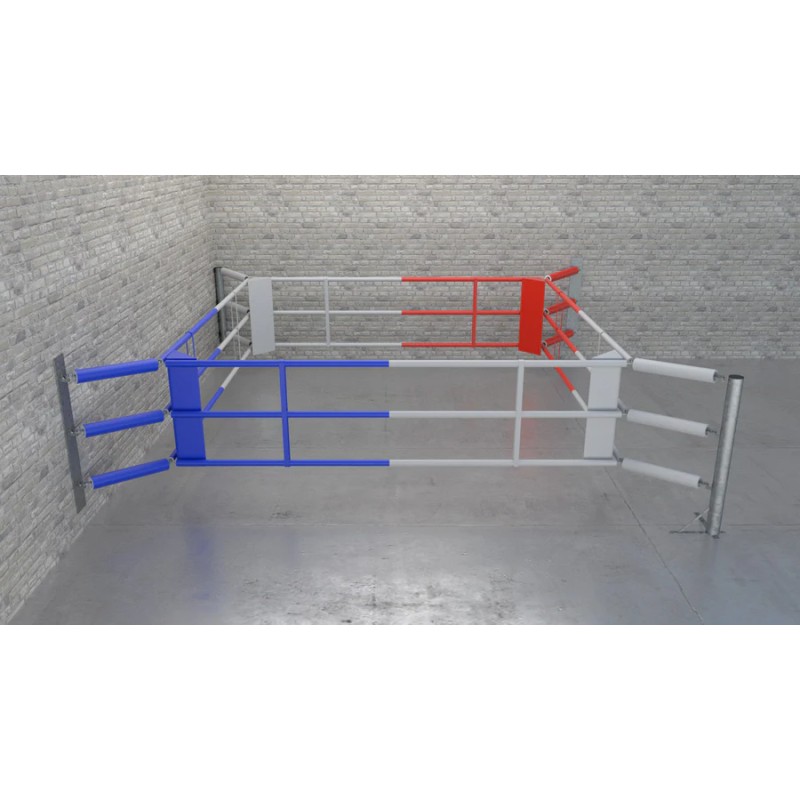 Ring de boxe au sol Fighter Wall avec 3 cordes