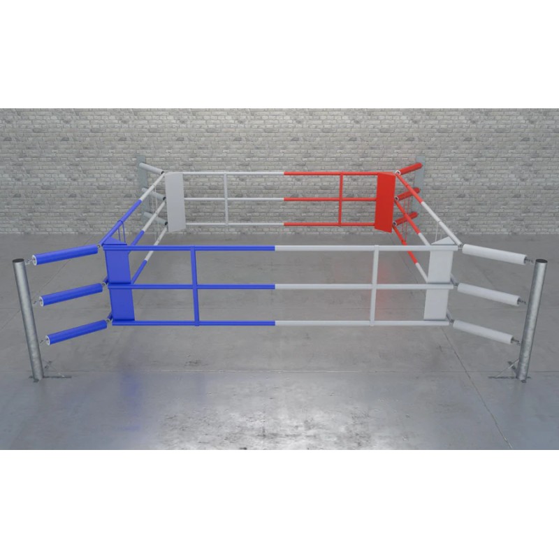 Ring de boxe au sol Fighter Wall II avec 3 cordes